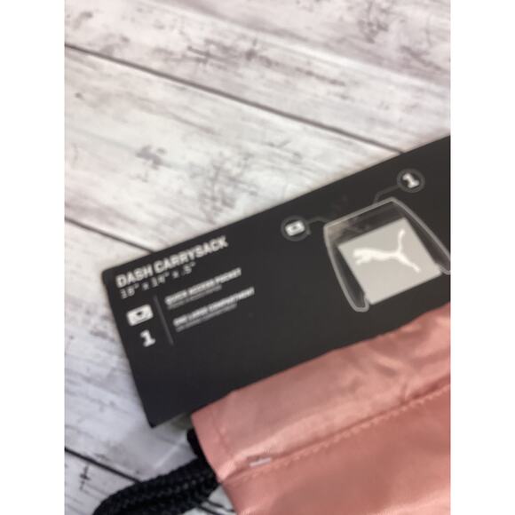 Puma Carry Sack Backpack Drawstring Castel Pink Leight Weight Bag NWT - Picture 4 of 4